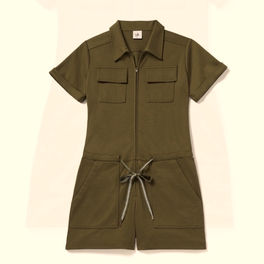 Cabi Squad Romper style #6592 size medium Olive green
